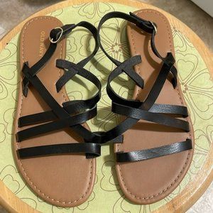 Old Navy Black Strappy Sandals - Never Worn!